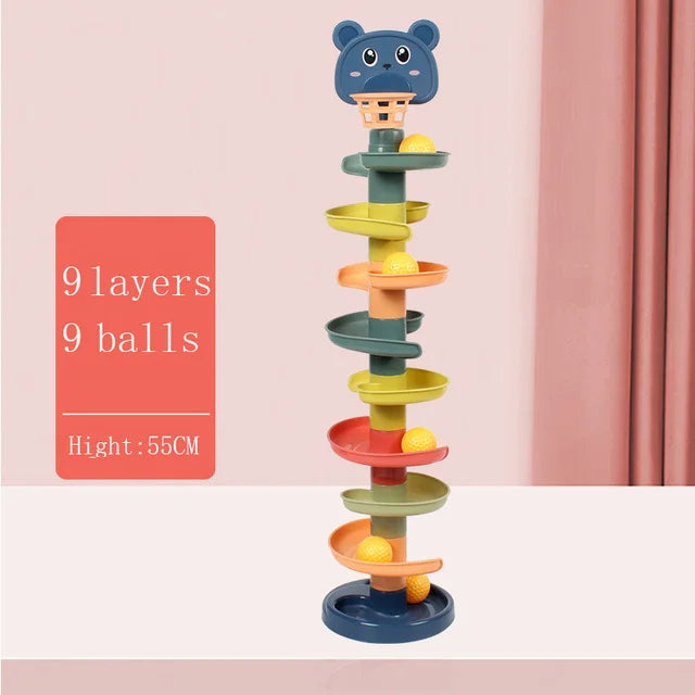 Montessori Babyspeelgoed Rolling Ball Tower