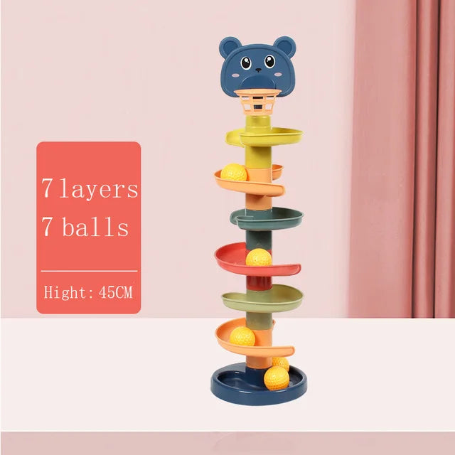 Montessori Babyspeelgoed Rolling Ball Tower