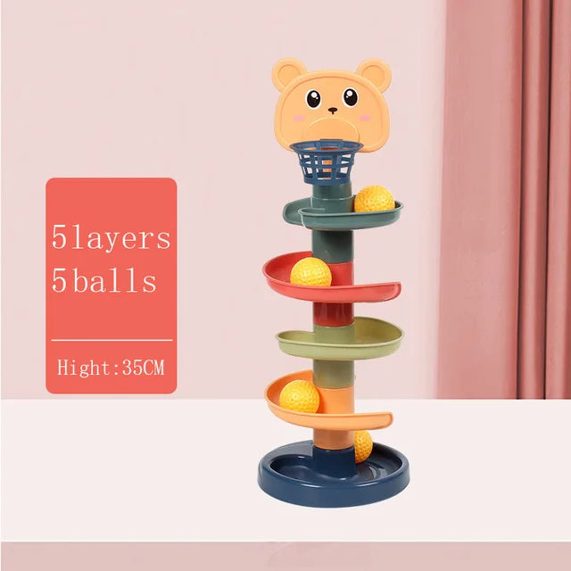 Montessori Babyspeelgoed Rolling Ball Tower